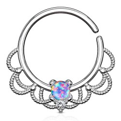 Piercing micro-bcr 153 - Opalite lilas avec dentelles