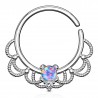 Piercing micro-bcr 153 - Opalite lilas avec dentelles