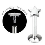 Piercing micro-labret 15 - étoile screw in