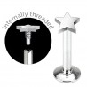 Piercing micro-labret 15 - étoile pas-de-vis interne