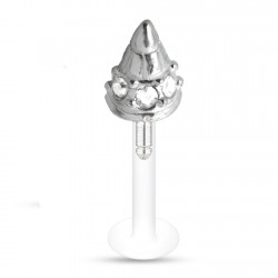 Piercing micro-labret PTFE 24 - Pointe strass