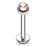 Piercing labret 03 - Boule cristal aurora