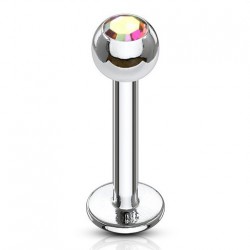Piercing labret 03 - Boule cristal aurora