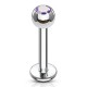 Piercing labret 03 - Boule cristal lilas