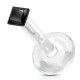 Piercing micro-labret téflon 18 - Cristal carré noir