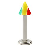 Piercing micro-labret acry 07 - Rasta pointe