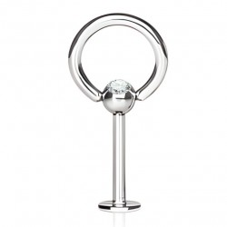 Piercing labret 62 - Esclave strass trans