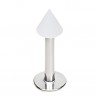 Piercing labret acrylique 02 - Pointe unicolore blanche