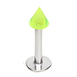 Piercing labret acrylique 02 - Pointe unicolore vert-pomme