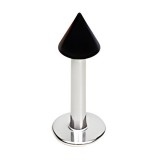Piercing labret acrylique 02 - Pointe unicolore noire