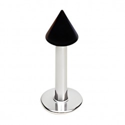 Piercing labret acrylique 02 - Pointe unicolore noire