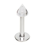Piercing labret acrylique 02 - Pointe unicolore transparente