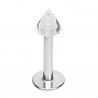 Piercing labret acrylique pointe unicolore transparente (02)