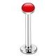 Piercing micro-labret 60 - Acier unicolore rouge