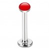Piercing micro-labret 60 - Acier unicolore rouge