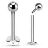 Piercing labret 129 - Screw in boule
