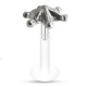 Piercing labret téflon 26 - étoile et petites billes