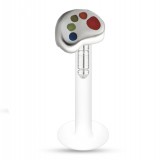 Piercing micro-labret PTFE 17 - Coeur
