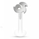 Piercing micro-labret téflon 05 - Tribal en spirale