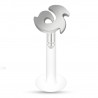 Piercing micro-labret téflon 05 - Tribal en spirale