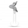 Piercing micro-labret téflon 07 - Tribal en forme de V