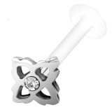 Piercing micro-labret PTFE 08 - Fleur creuse
