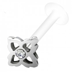 Piercing micro-labret PTFE 08 - Fleur creuse