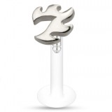 Piercing micro-labret PTFE 14 - Flammes