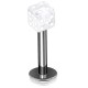 Piercing labret acrylique dé à jouer transparent (05)