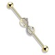 Piercing industriel 07 - Gold-ip jaune signe infini
