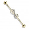Piercing industriel 07 - Gold-ip jaune signe infini