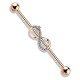 Piercing industriel 07 - Gold-ip rose signe infini
