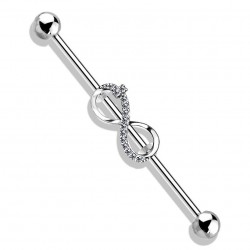 Piercing industriel 07 - Gris signe infini