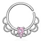 Piercing micro-bcr 156 - Dentelle torsadée cristal rose