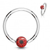 Piercing micro-bcr 171 - Œil psychédélique rouge