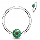 Piercing micro-bcr 171 - Œil psychédélique vert