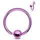 Piercing micro-bcr 127 - Plaqué-titane lilas boule attachée