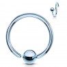 Piercing micro-bcr 127 - Plaqué-titane bleu-clair boule attachée