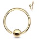 Piercing micro-bcr 127 - Gold-ip jaune boule attachée