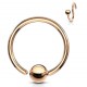 Piercing micro-bcr 127 - Gold-ip rose boule attachée