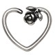 Piercing micro-bcr 174 - Coeur avec rose
