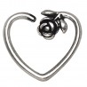 Piercing micro-bcr 174 - Coeur avec rose