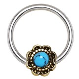 Piercing micro-bcr 180 - Vintage avec tuquoise