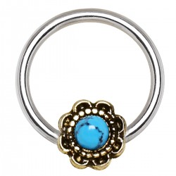 Piercing micro-bcr 180 - Vintage avec tuquoise