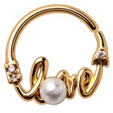 Piercing micro-bcr 194 - Perle love gold-ip