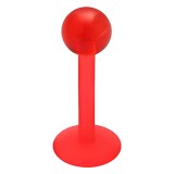 Piercing labret acrylique 19 - Boule unicolore rouge