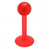 Piercing labret acrylique 19 - Boule unicolore rouge