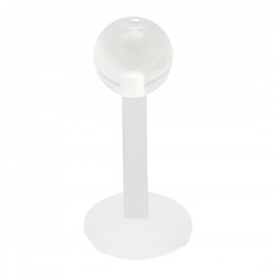 Piercing labret acrylique 19 - Boule unicolore transparente