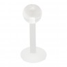 Piercing labret acrylique 19 - Boule unicolore transparente