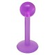 Piercing micro-labret acrylique 19 - Boule unicolore lilas